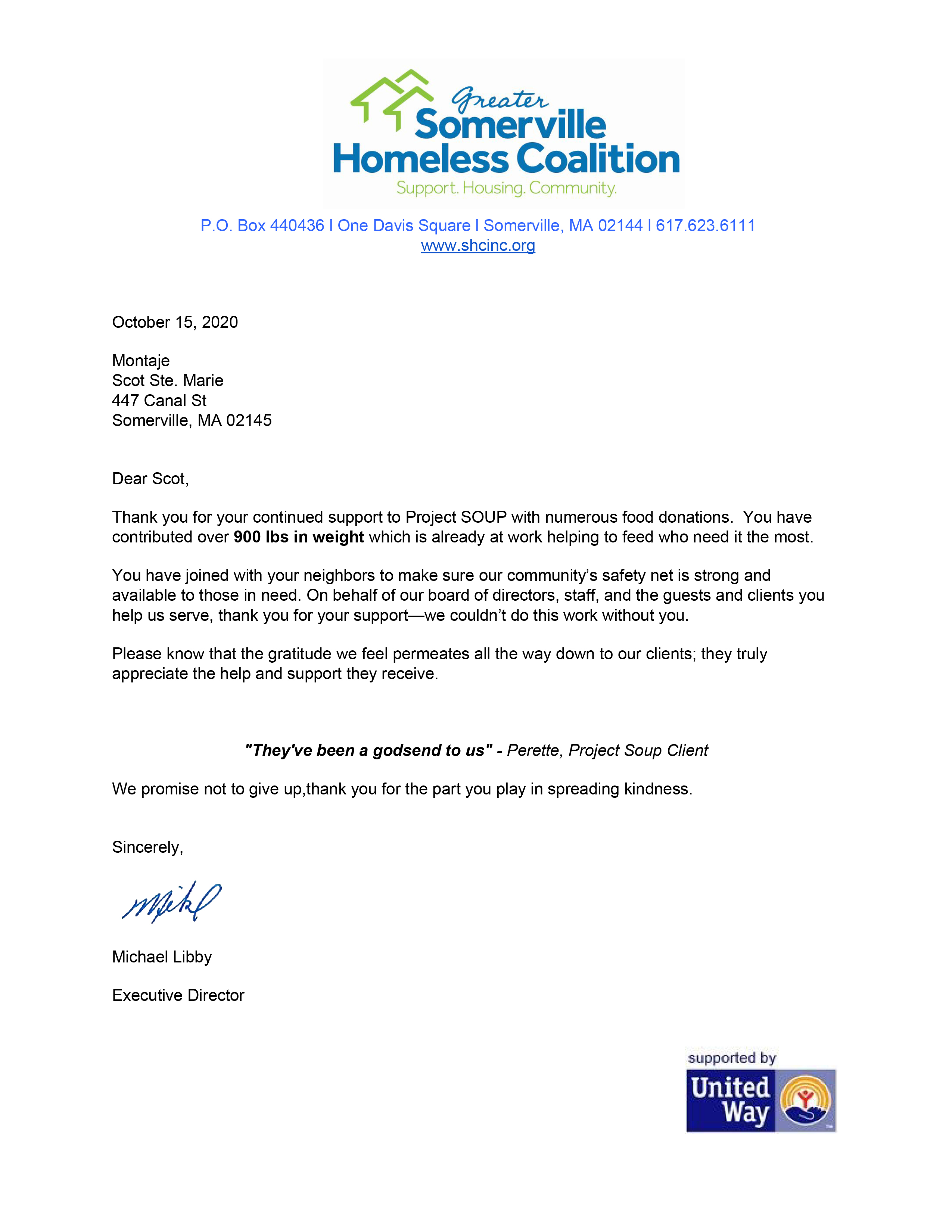 Somerville Homeless Coalition Image 1